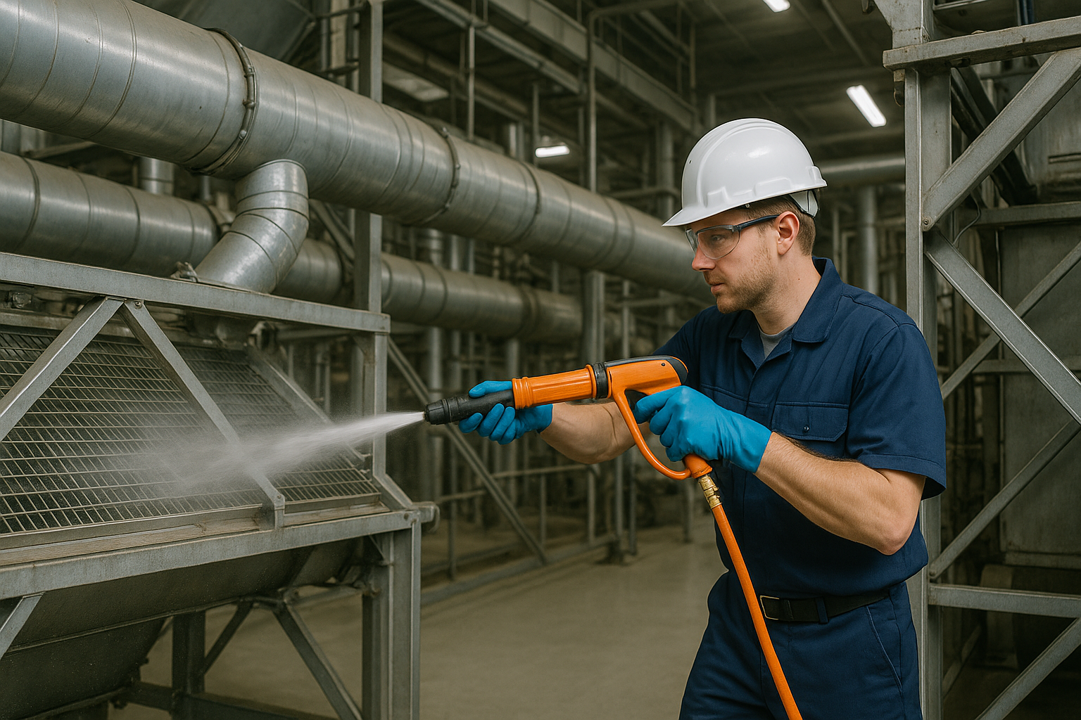Spezialisierte Anlagereinigung für technische Industrieanlagen.